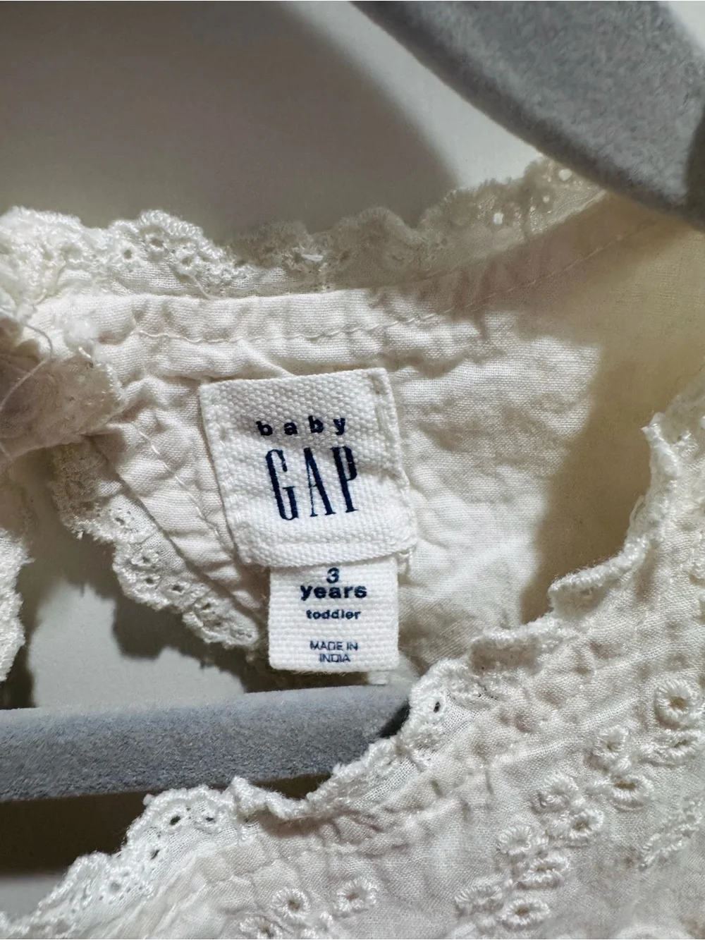GAP Lace Yoke Cream Girls Casual Sundress